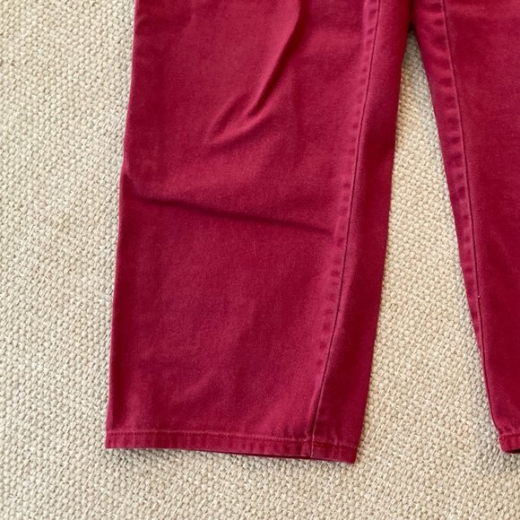 Style & Co. Burgundy Wide Barrel Leg Jeans 14 - Picture 4 of 5
